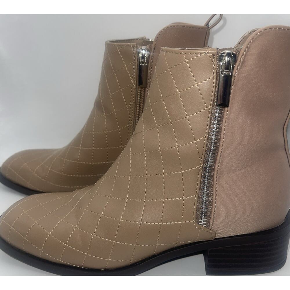 JUST FAB, CAMILLE - E, Portabella (Tan), Women Size 5.5 Block Heel